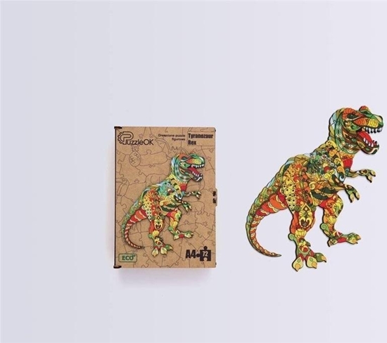 Picture of PuzzleOK Puzzle drewniane eko 72 Tyranozaur rex A4