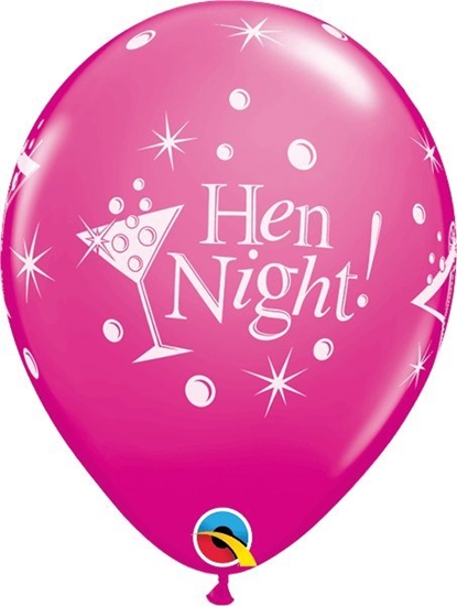 Изображение Qulatex Balon lateksowy różowy kieliszek martini Hen night