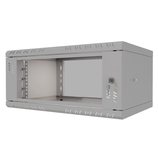 Изображение Rack Cabinet 19" 4U 350mm Gray Glass Door