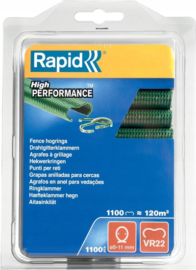 Picture of Rapid Coupling staples VR22, 1100 pcs. green