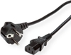 Изображение ROLINE GREEN Power Cable, straight IEC Connector, black, 0.8 m