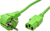 Изображение ROLINE Power Cable, straight IEC Connector, green, 1.8 m