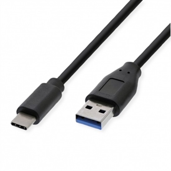 Изображение ROLINE RM USB 3.2 Gen 1 Cable, A-C, M/M, black, 1 m