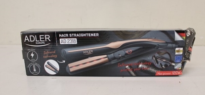 Изображение SALE OUT. Adler AD 2318 Infrared Hair straightener, Fast PTC heating, Black | Adler Infrared Hair Straightener | AD 2318 | Warranty 24 month(s) | Ceramic heating system | Temperature (min) 150 °C | Temperature (max) 230 °C | 35 W | Black | DAMAGED PACKAGI