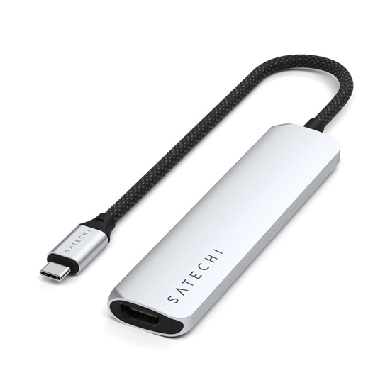 Picture of Satechi 6-in-1 USB-C Slim Multiport Adapter - Silver