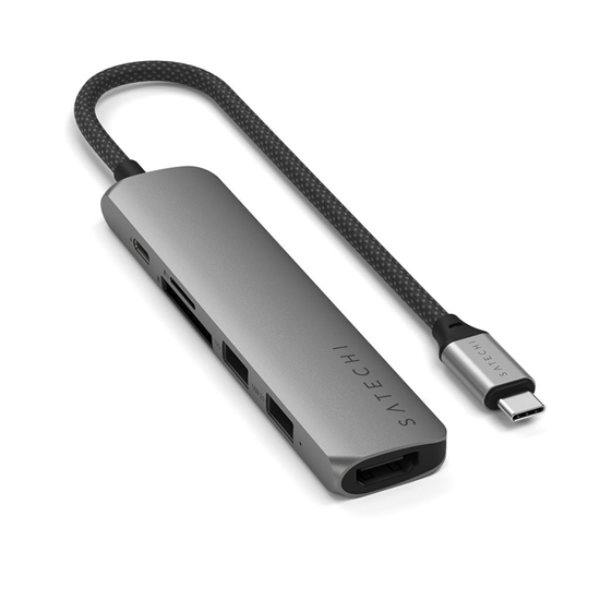 Picture of Satechi 6-in-1 USB-C Slim Multiport Adapter - Space Grey