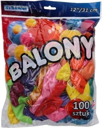 Attēls no SCHEMAT Balony metalizowane 31cm 100szt