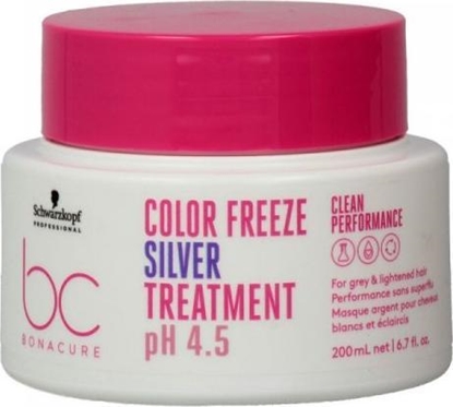 Attēls no Schwarzkopf Maska do Białych Włosów Schwarzkopf Bonacure Color Freeze Silver  (200 ml) pH 4.5