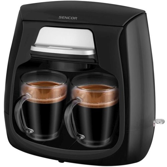 Изображение Sencor SCE 2100BK coffee maker with two cups 0.3L 500W