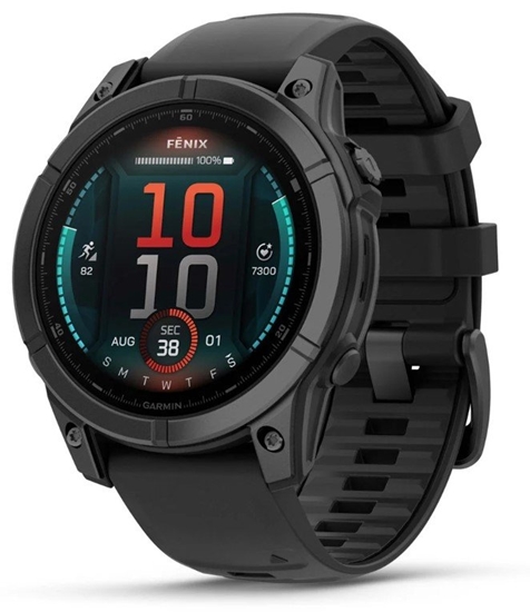 Picture of Sportinis laikrodis GARMIN Fenix E, 47mm Amoled, Slate Gray Steel/Black