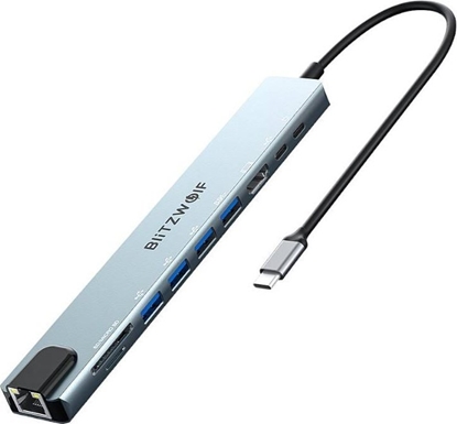 Picture of Stacja/replikator Blitzwolf Stacja dokująca Blitzwolf BW-TH5 10w1 USB-C (srebrny)