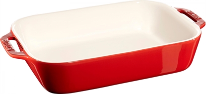 Picture of Staub Oval Dish Ceramic, Cherry Red, 34x24cm