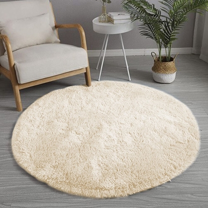 Attēls no Strado Dywan okrągły Shaggy Strado 140x140 CreamBeige (Beżowy) uniwersalny