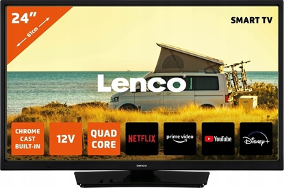 Изображение Telewizor Lenco Lenco LED-2423BK 24-Zoll Fernsehen + 12-V-Verbindung, schwarz