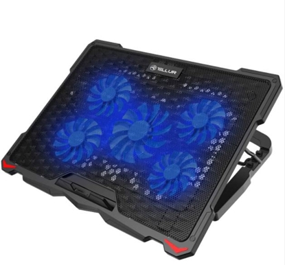 Изображение Tellur Cooling pad Basic 17, 5 fans, LED, black