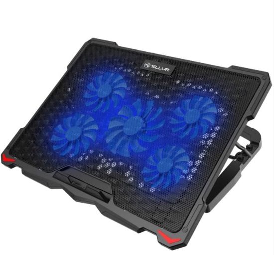 Picture of Tellur Cooling pad Basic 17, 5 fans, LED, Black