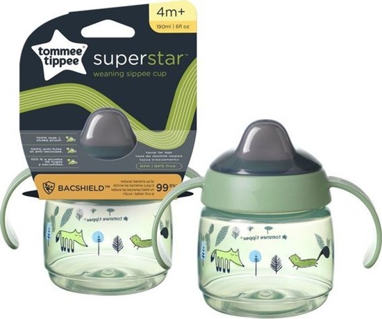 Picture of Tommee Tippee 478269 KUBEK SUPERSTAR Z UCHYTAMI 190ML 4+ ZIELONY