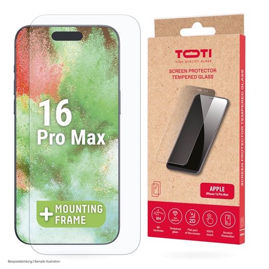 Picture of Toti TEMPERED glass 2D screen protector full cover for iPhone 16 Pro Max Transparent (Transparent)