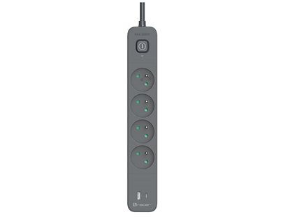 Изображение Tracer 47026 Power Line+ 1.5m (4 outlets +1x USB A+ 1x Type C, PD18W)