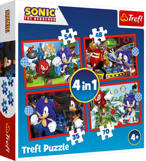 Изображение TREFL SONIC 4 dėlionių rinkinys „Sonic“