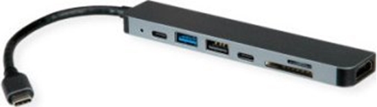 Picture of TRITON Stacja dokująca ROLINE USB typu C, 4K HDMI, 1x USB2.0 (A), 2x USB3.2 Gen1 (A+C), 1x PD, SD/MicroSD