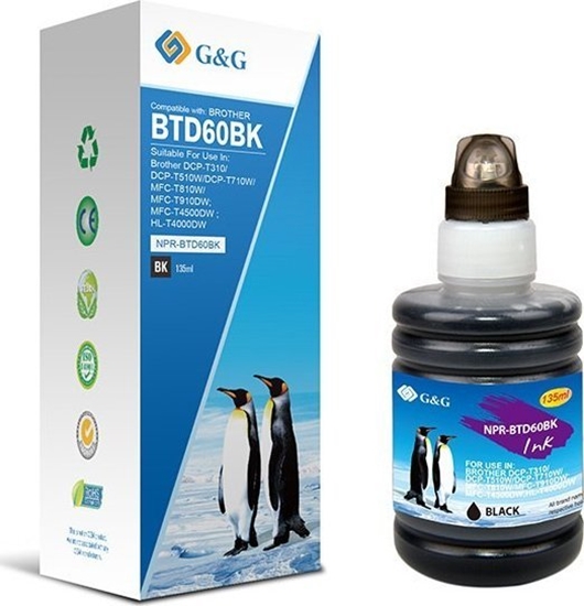 Изображение Tusz G&G G&G kompatybilny ink / tusz z BTD60BK, NPR-BTD60BK, black, 6500s