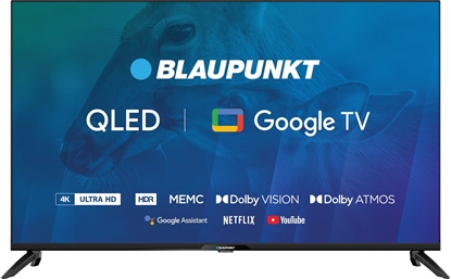 Attēls no TV 43" Blaupunkt 43QBG7000S 4K Ultra HD QLED, GoogleTV, Dolby Atmos, WiFi 2,4-5GHz, BT, juoda