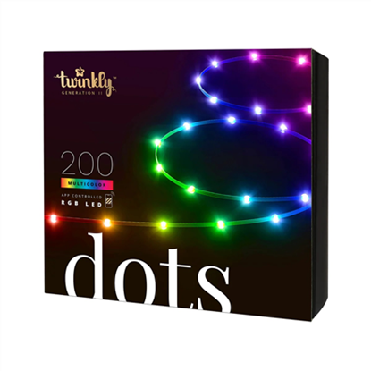 Picture of Twinkly|Dots Smart LED Lights 200 RGB (Multicolor), 10m, Transparent|RGB – 16M+ colors