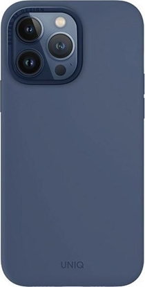 Изображение Uniq UNIQ etui Lino Hue iPhone 15 Pro Max 6.7" Magclick Charging granatowy/navy blue