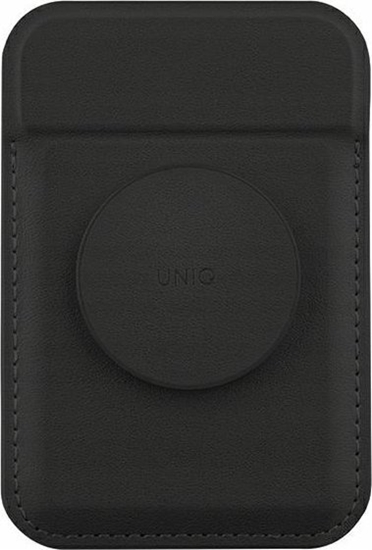 Picture of Uniq UNIQ Flixa magnetic card wallet with stand black/jet black MagSafe