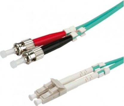 Picture of Value VALUE Patchcord światłowodowy 50/125um LC-ST OM3 5m turkusowy