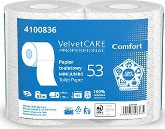 Picture of Velvet Papier toaletowy celulozowy VELVET Comfort, 2-warstwowy, 486 listków, 4szt., biały