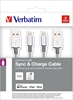 Picture of Verbatim 48872 lightning cable 1 m Stainless steel, White