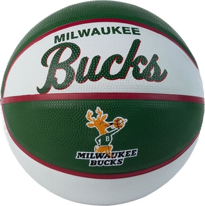 Attēls no Wilson Wilson NBA Team Retro Milwaukee Bucks Mini Ball WTB3200XBMIL Zielone 3