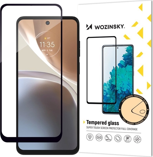 Picture of Wozinsky Wozinsky Full Glue Tempered Glass szkło hartowane Motorola Moto G32 9H na cały ekran z czarną ramką