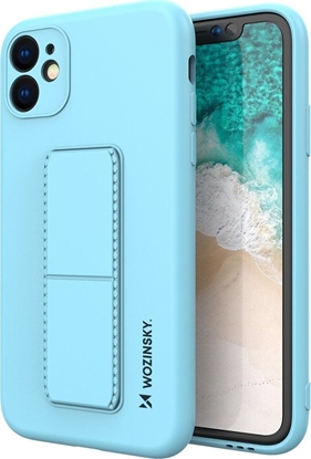 Picture of Wozinsky Wozinsky Kickstand Case elastyczne silikonowe etui z podstawką iPhone 12 Pro Max jasnoniebieski