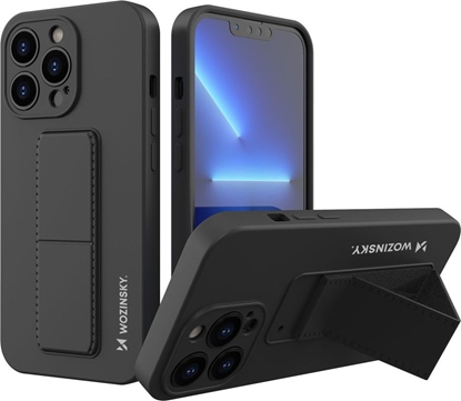 Attēls no Wozinsky Wozinsky Kickstand Case elastyczne silikonowe etui z podstawką iPhone 13 Pro czarny