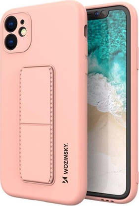 Picture of Wozinsky Wozinsky Kickstand Case elastyczne silikonowe etui z podstawką Samsung Galaxy A32 4G różowy