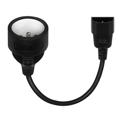 Attēls no Adapter zasilania IEC C14 - CEE 7/5 (E) 15 cm SAVIO CL-180