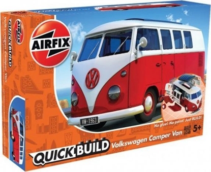 Изображение Airfix Model plastikowy QUICKBUILD VW Camper Van czerwony