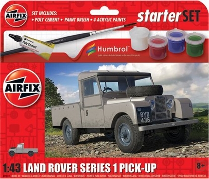 Attēls no Airfix Samochód Land Rover Pick-Up zestaw z farbami