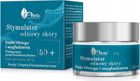 Изображение Alkotest AVA LABORATORIUM_Stymulator odnowy skóry efekt redukcji zmarszczek krem do twarzy na dzień i na noc 50ml