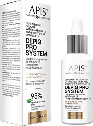 Attēls no Apis Apis Depiq Pro System depigmentujący booster z -arbutyną 1% i kompleksem rozjaśniającym 1% 30ml