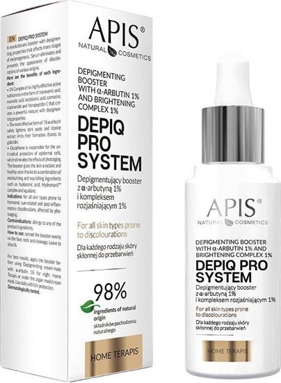 Picture of Apis Apis Depiq Pro System depigmentujący booster z -arbutyną 1% i kompleksem rozjaśniającym 1% 30ml