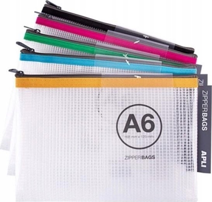 Attēls no Apli Torebka APLI Zipper Bag, A6, 168x125 mm, mix kolorów