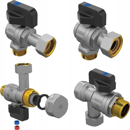 Изображение Arco SENA Uniwersalny zestaw zaworów kątowych do kotłów gazowych z filtrami ( 2 szt. 1/2"+ 2szt. 3/4" )