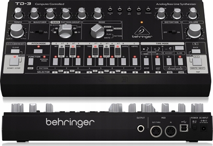 Attēls no Behringer Behringer TD-3-BK Syntezator linii basowej