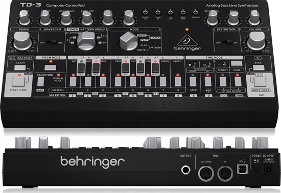 Изображение Behringer Behringer TD-3-BK Syntezator linii basowej