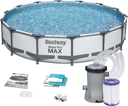 Attēls no Bestway Swimming pool BESTWAY STEEL PRO MAX with accessories, 4.27m x 84cm, 56595