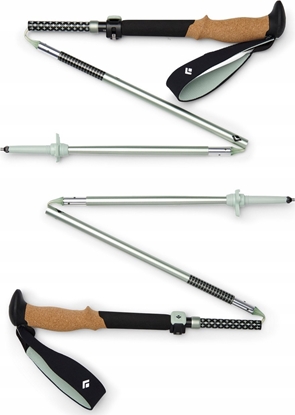 Изображение Black Diamond Black Diamond trekking poles Pursuit FLZ M/L, fitness device (black/green, 1 pair, 125-140 cm)